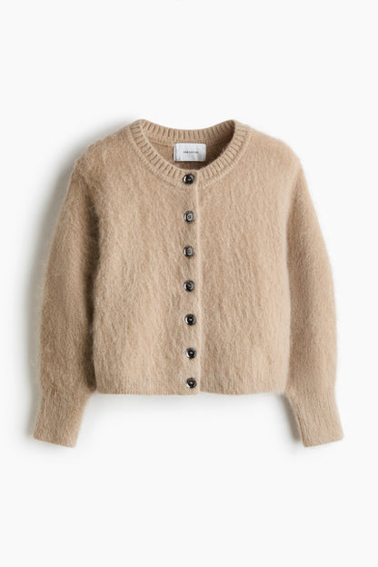 Mohair-blend cardigan
