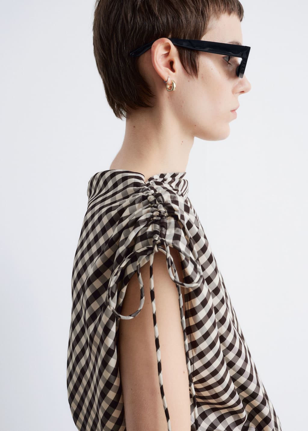 Drawstring Boatneck Top
