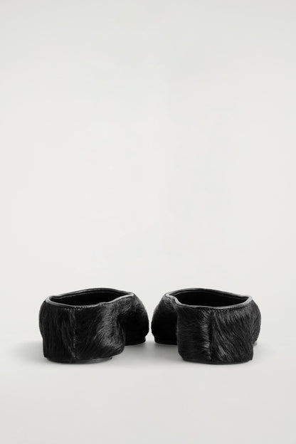 Pointed Pony Hair Mules