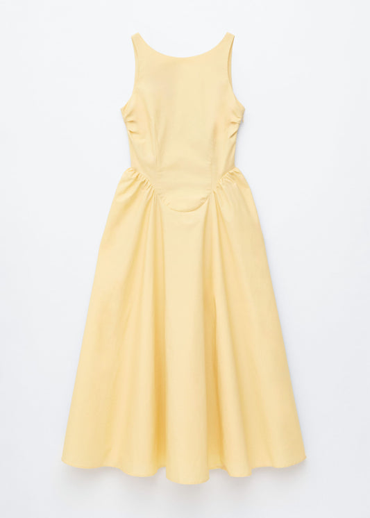 Tie-Back Midi Dress