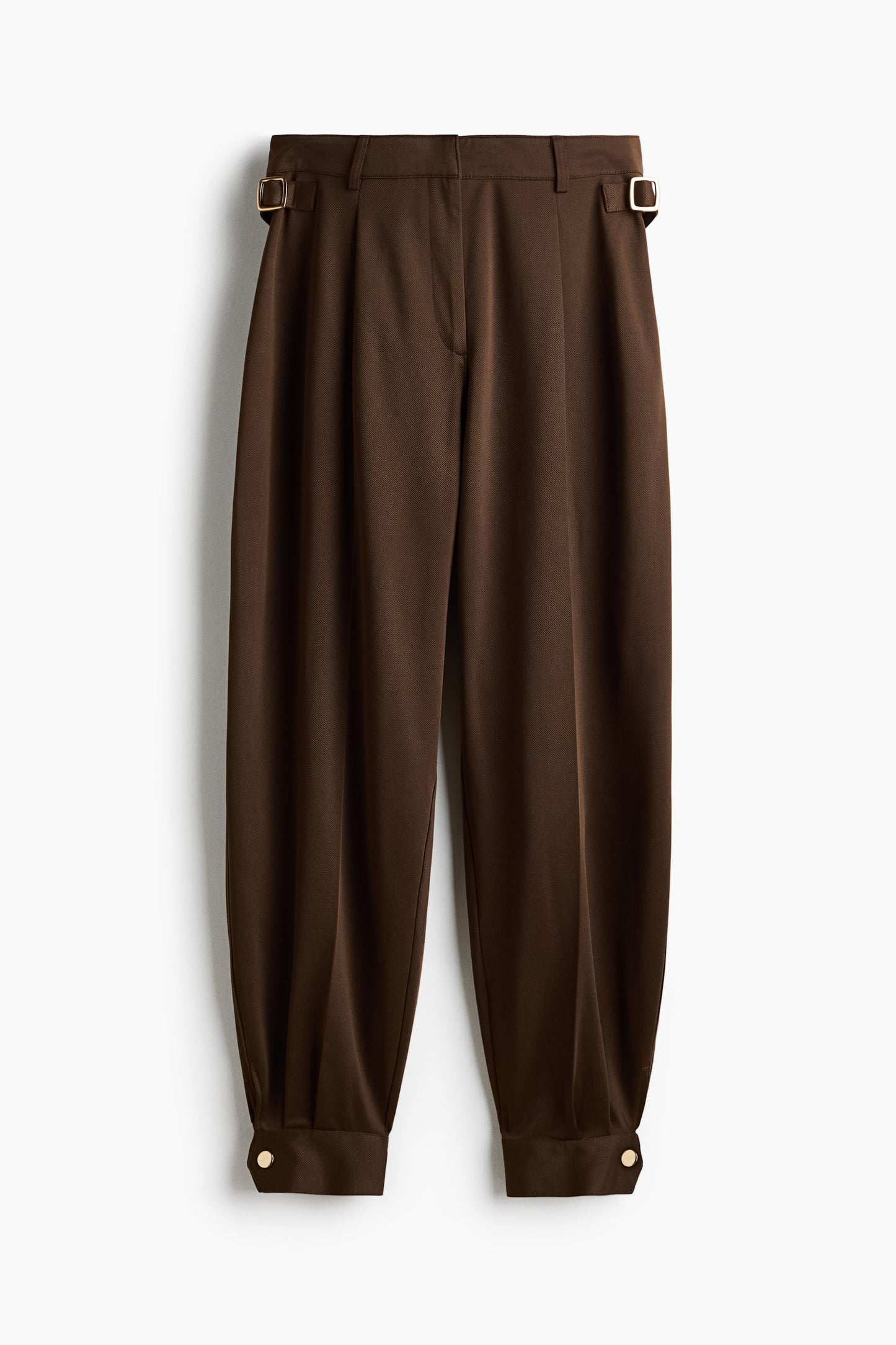 Buckle-detail balloon trousers