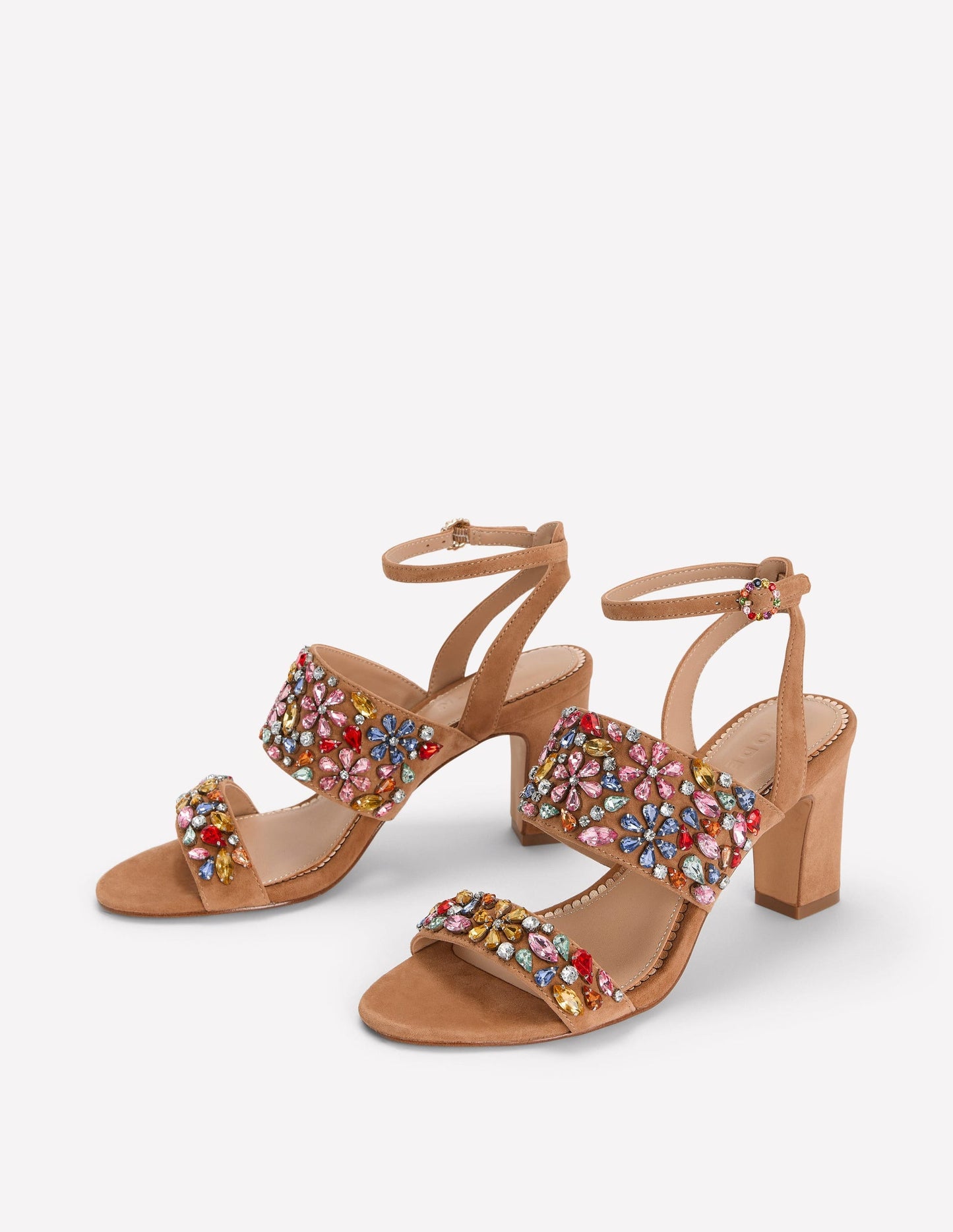 Embellished Block Heel Sandal
