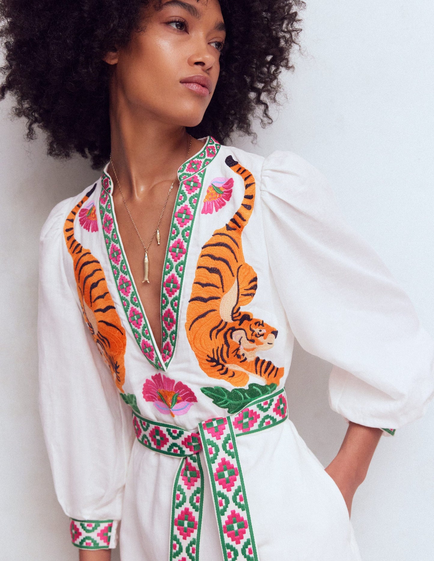 Octavia Linen Blend Dress