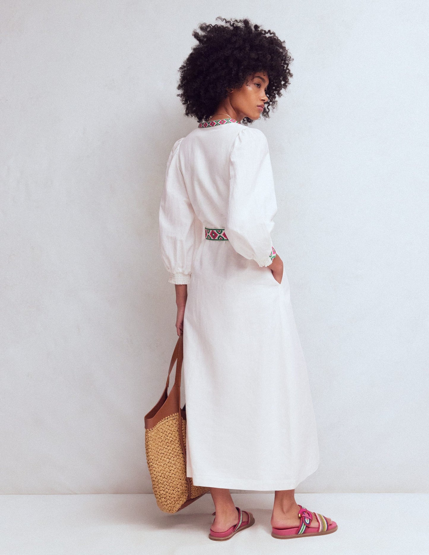 Octavia Linen Blend Dress