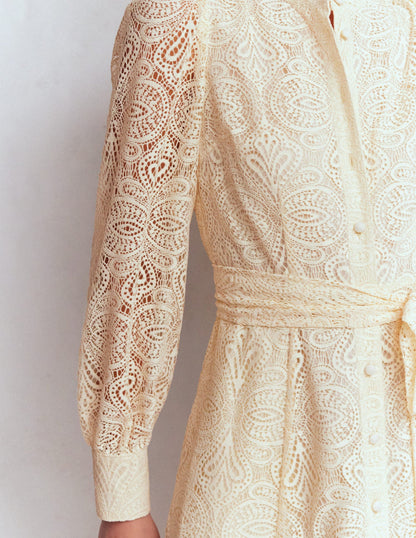 Blouson Sleeve Lace Dress