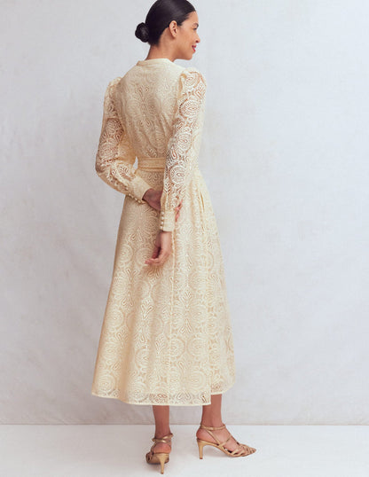 Blouson Sleeve Lace Dress