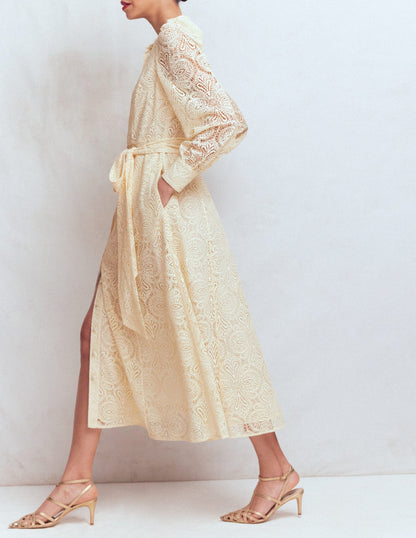 Blouson Sleeve Lace Dress