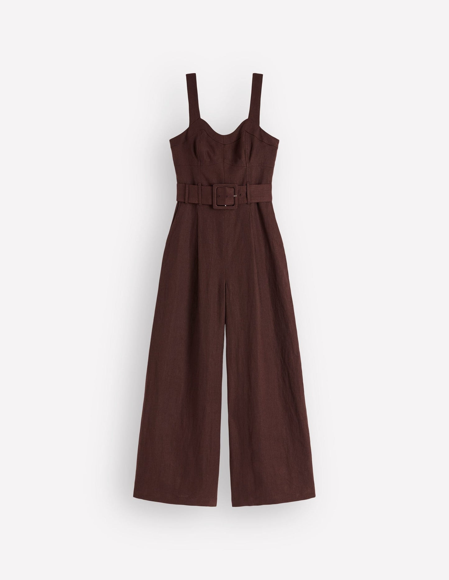 Panelled Bodice Linen Jumpsuit