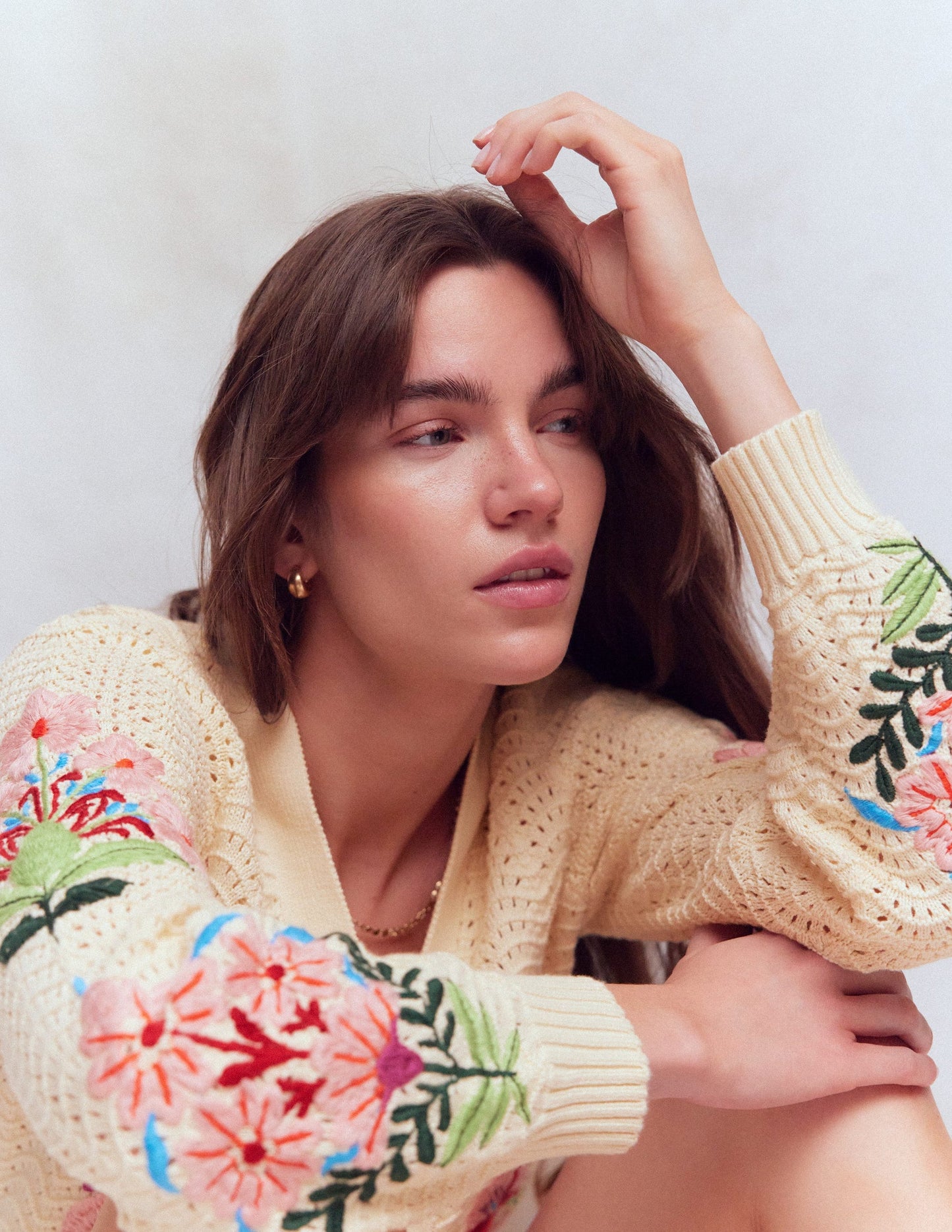 Relaxed Cotton Stitch Cardigan