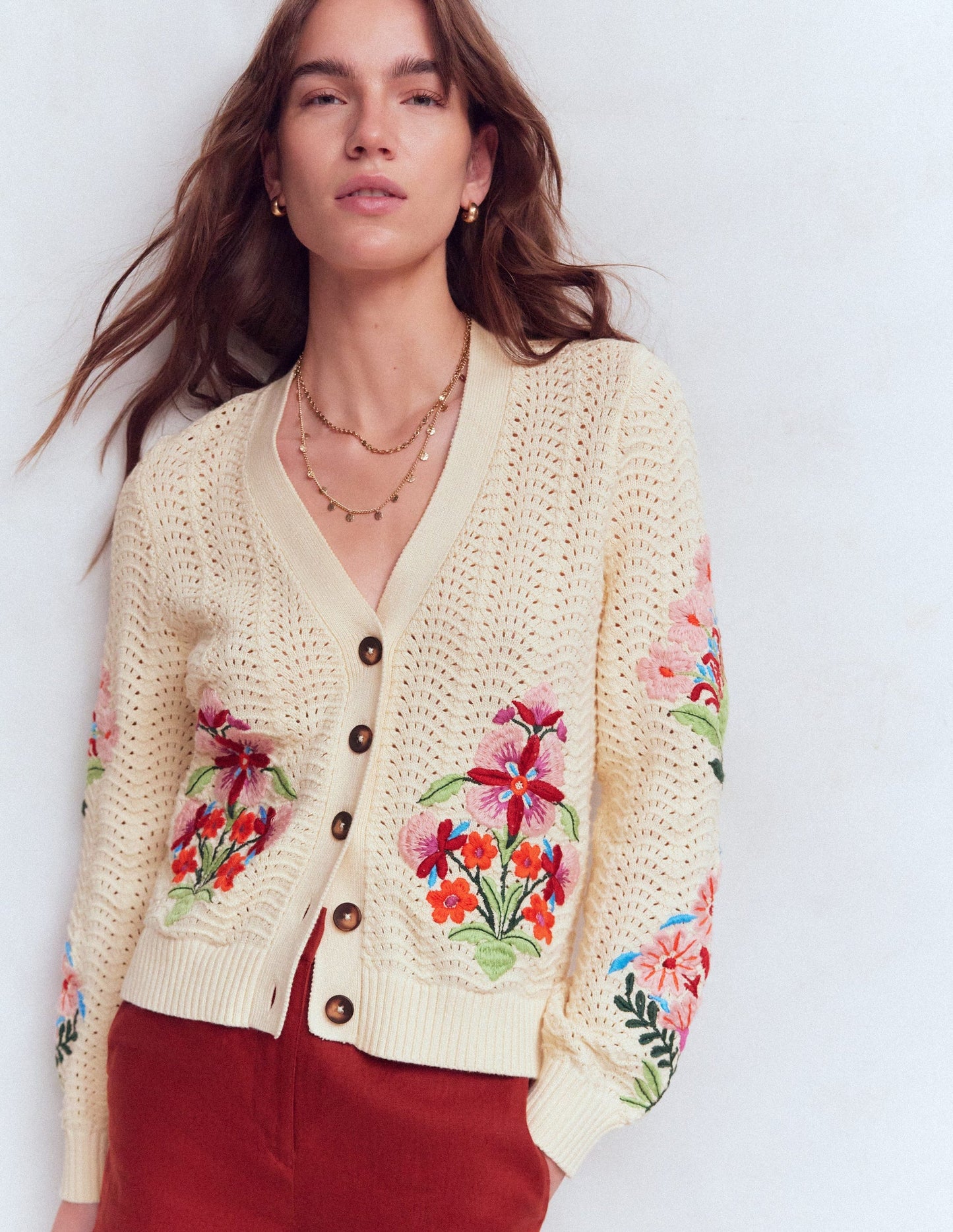 Relaxed Cotton Stitch Cardigan