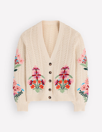 Relaxed Cotton Stitch Cardigan