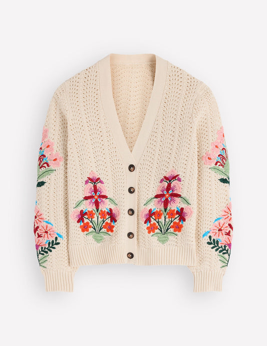 Relaxed Cotton Stitch Cardigan