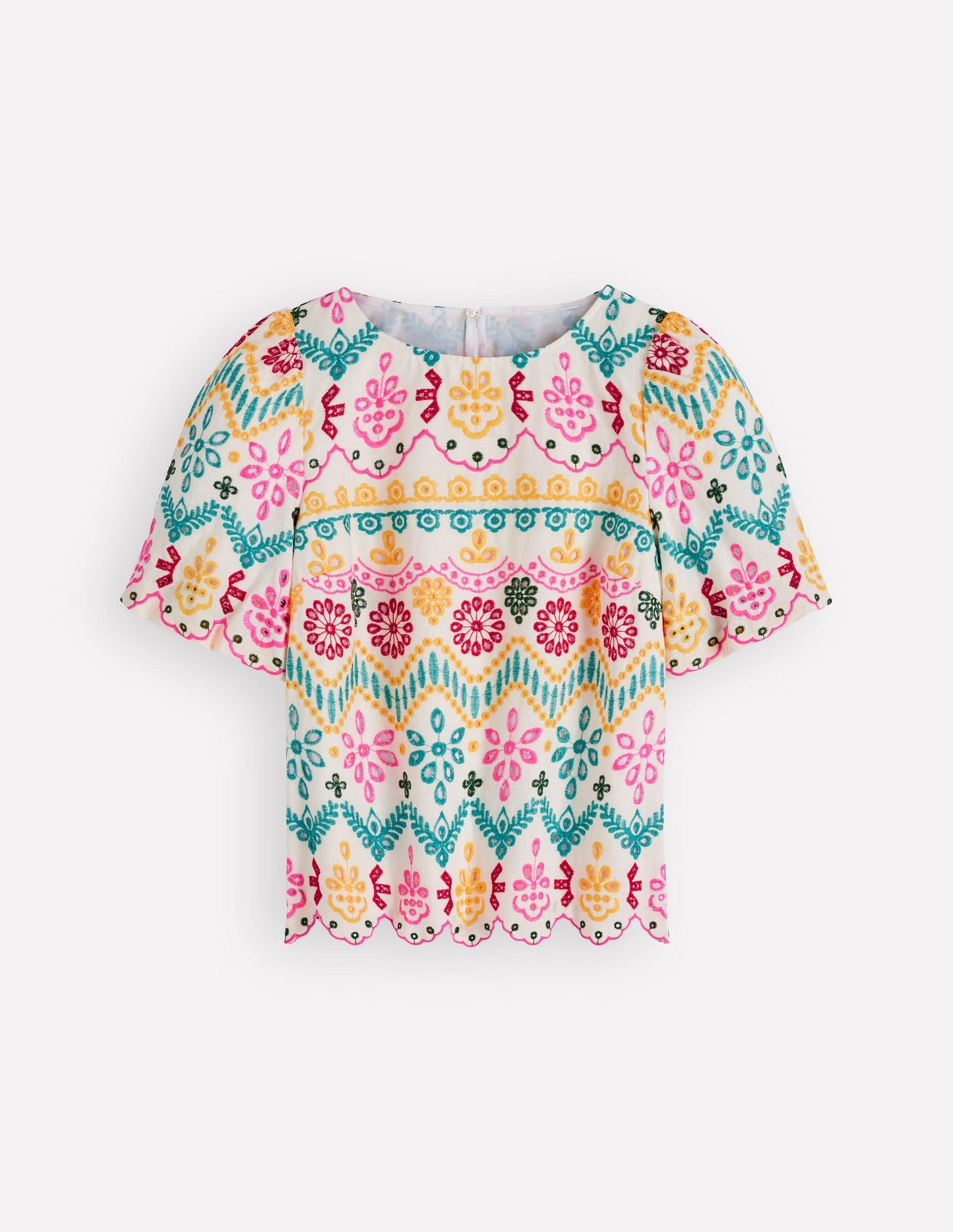 Linen Puff Sleeve Top