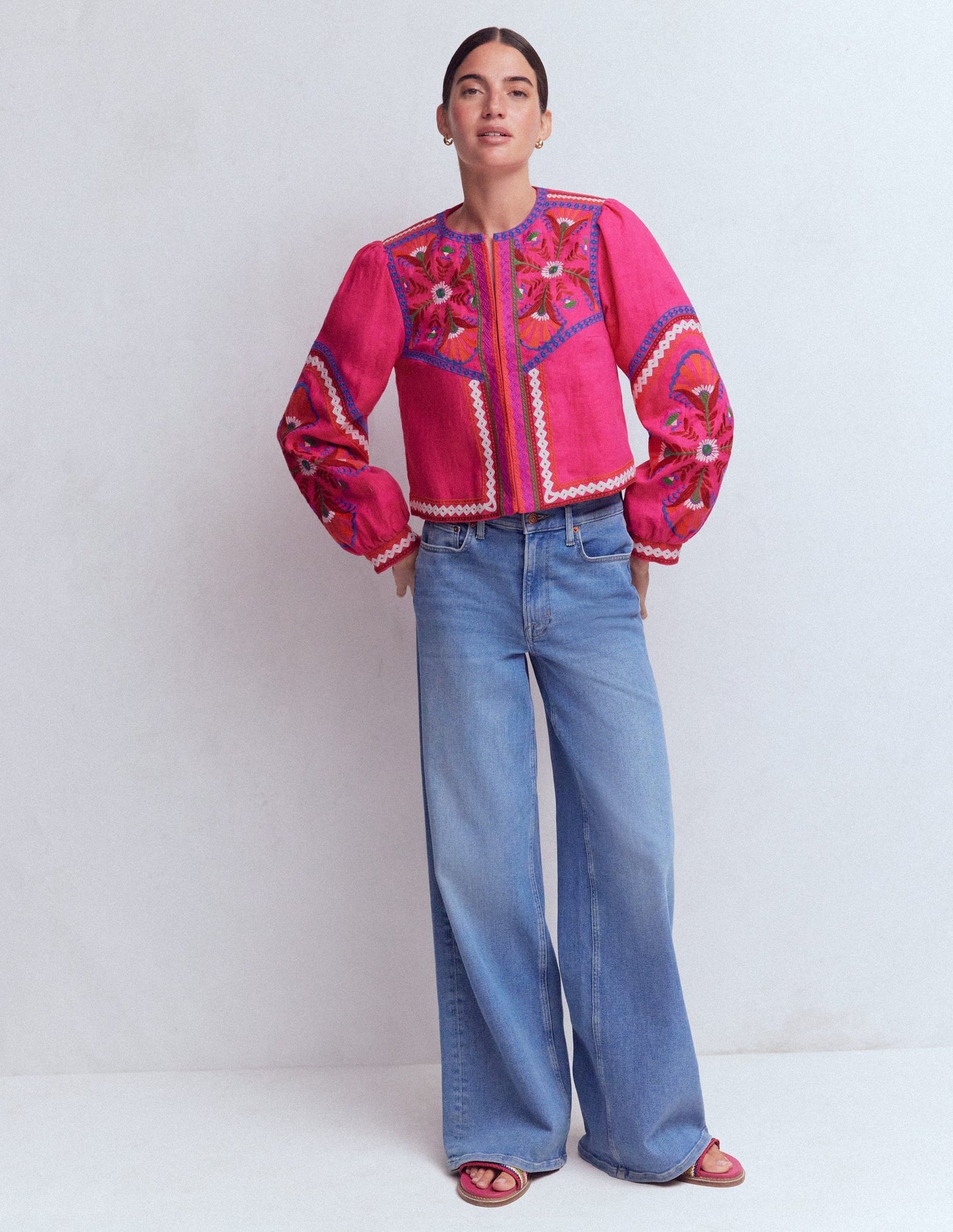 Embroidered Linen Jacket