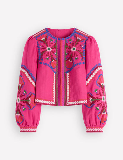 Embroidered Linen Jacket