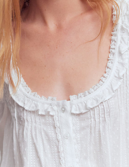 Scoop Neck Ruffle Top