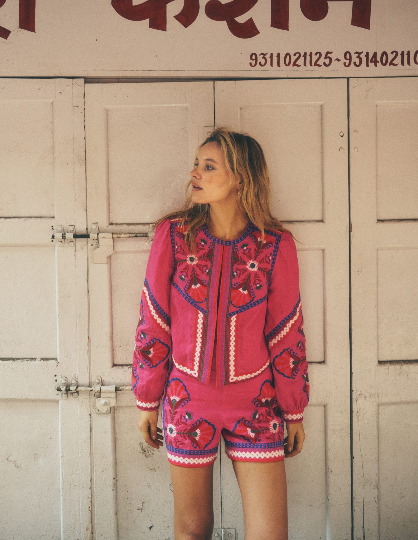 Embroidered Linen Jacket