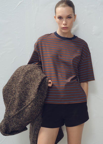 Striped short-sleeved t-shirt