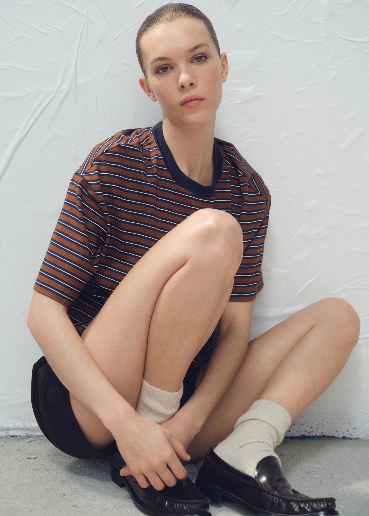 Striped short-sleeved t-shirt