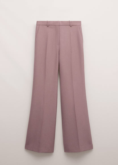 Flared wool suit trousers