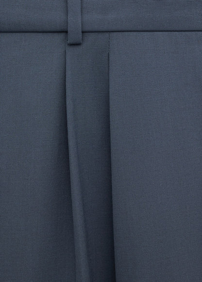 Straight wool suit trousers