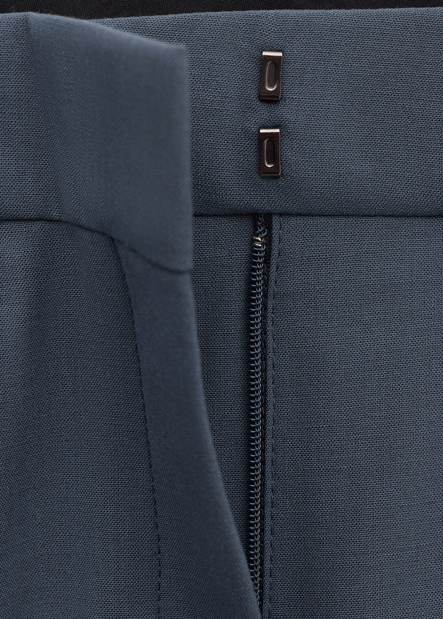 Straight wool suit trousers