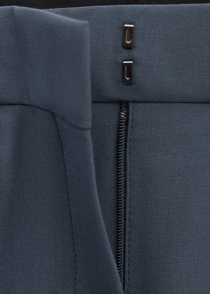 Straight wool suit trousers