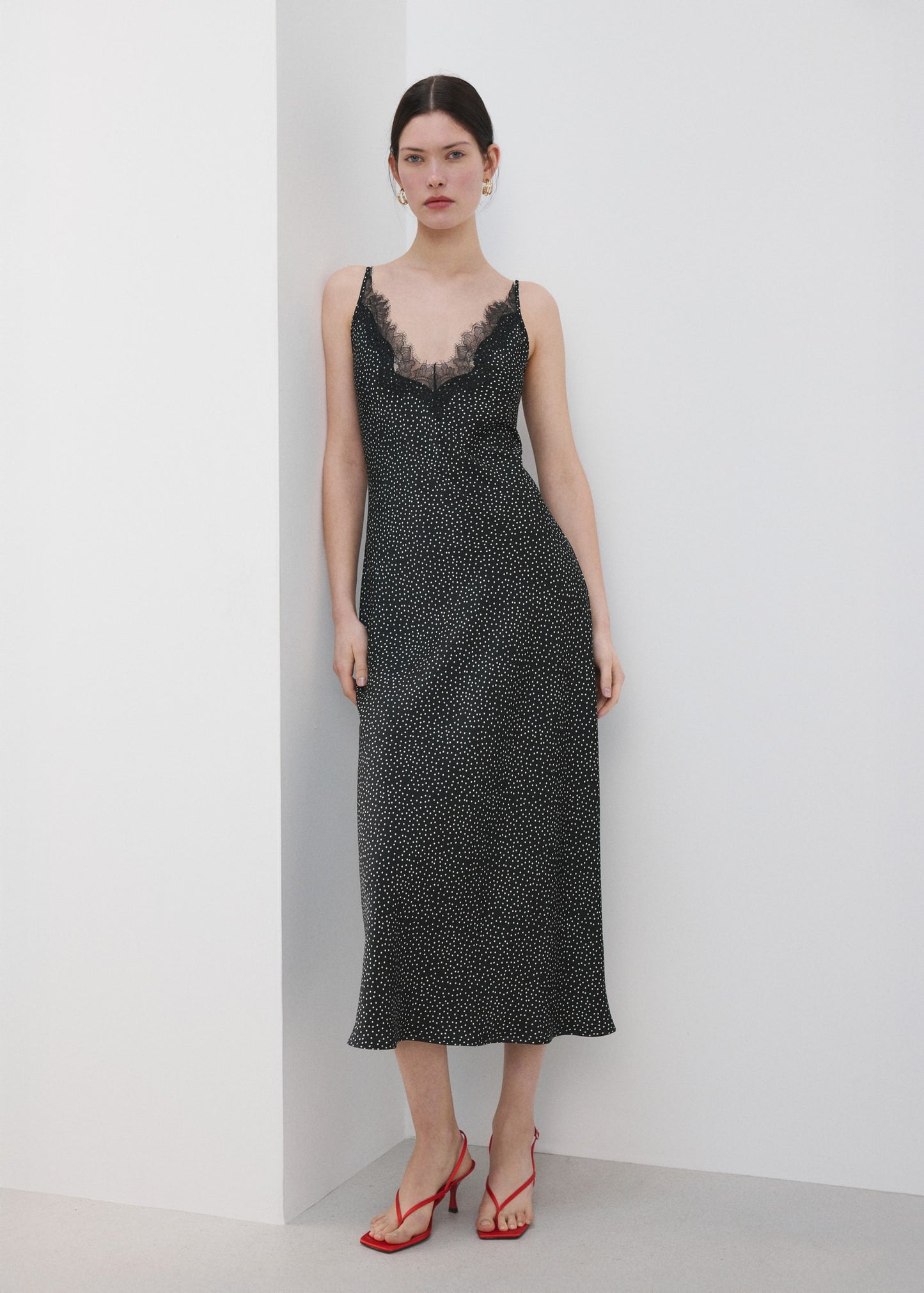 Polka dot lace dress