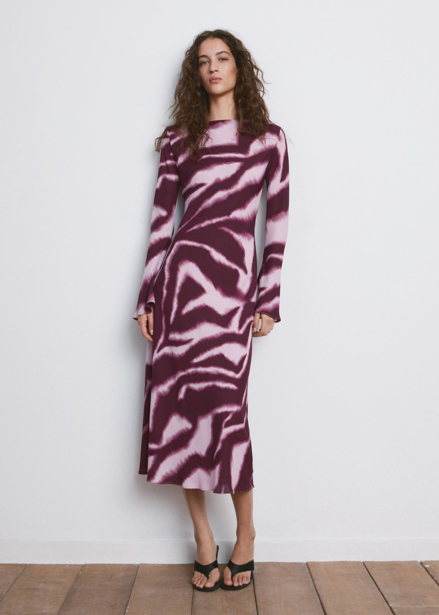 A-line animal-print dress