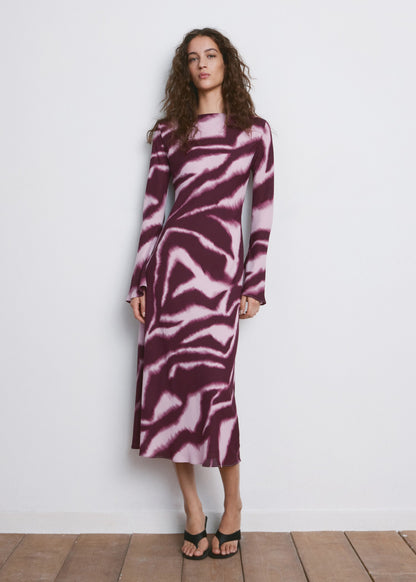 A-line animal-print dress