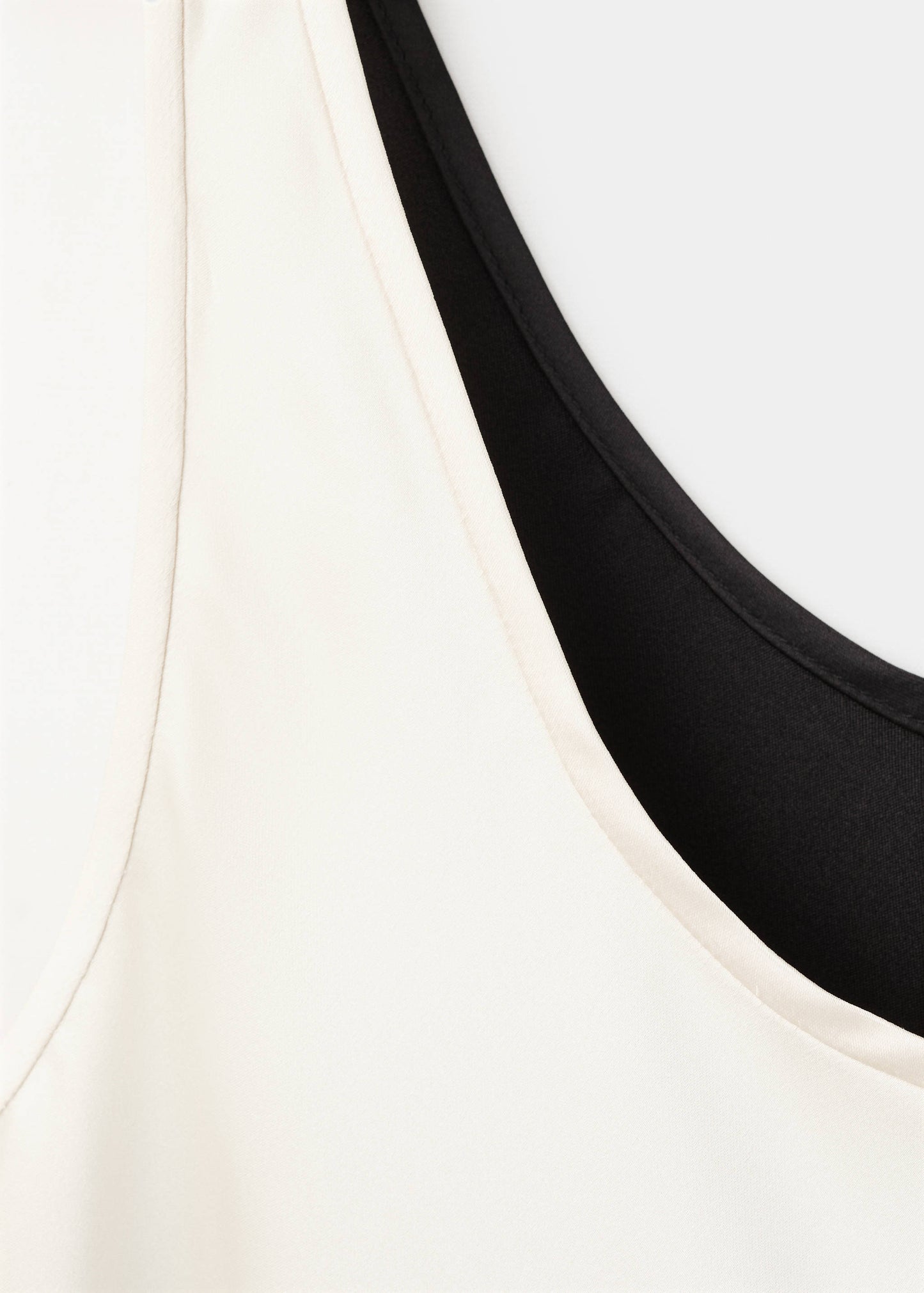 Two-tone satin dress