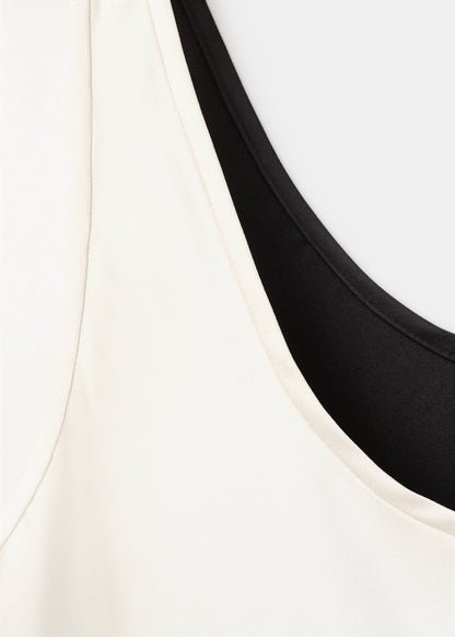 Two-tone satin dress