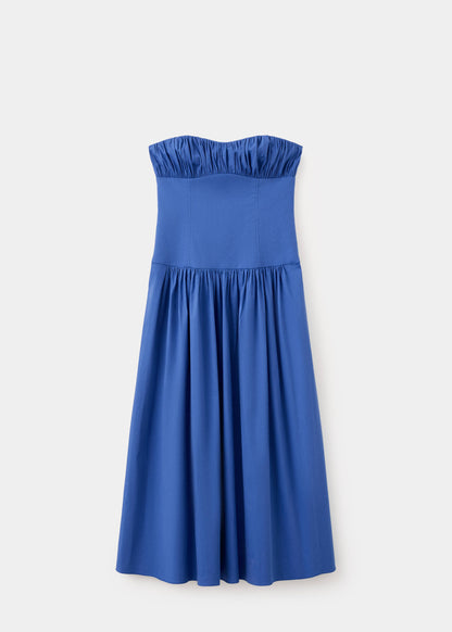 Ruched strapless dress