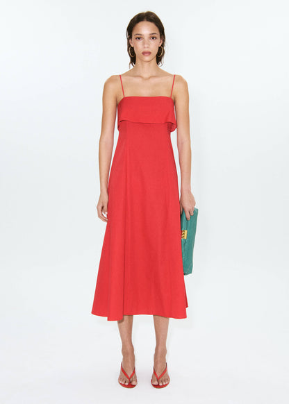 Flared midi-dress