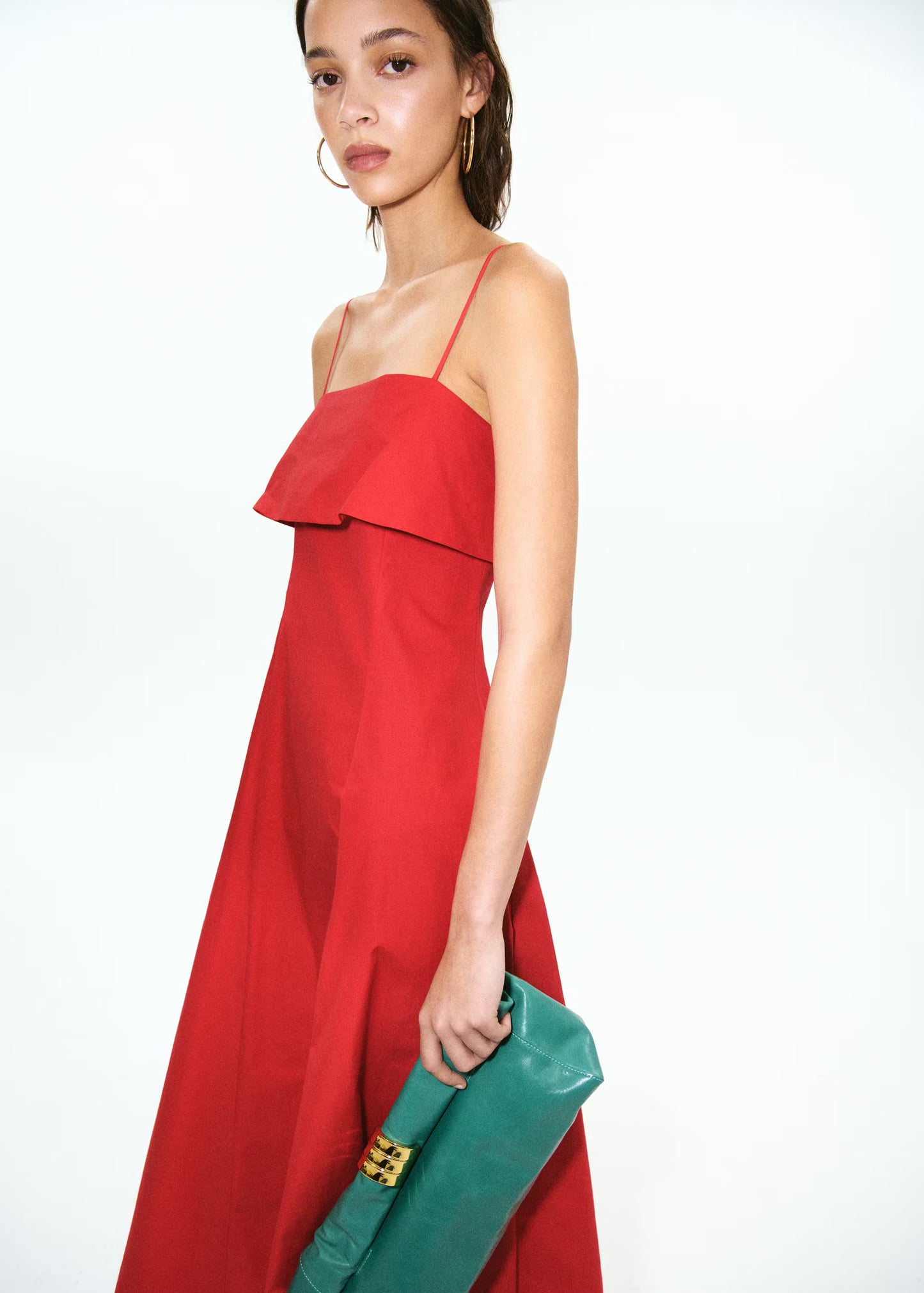 Flared midi-dress