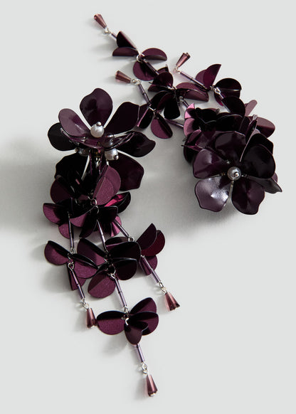 Hanging floral earrings