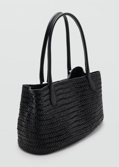 Braided leather bag