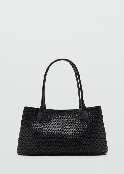Braided leather bag
