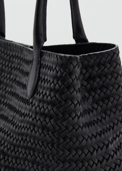 Braided leather bag