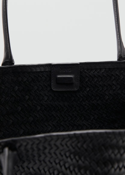 Braided leather bag