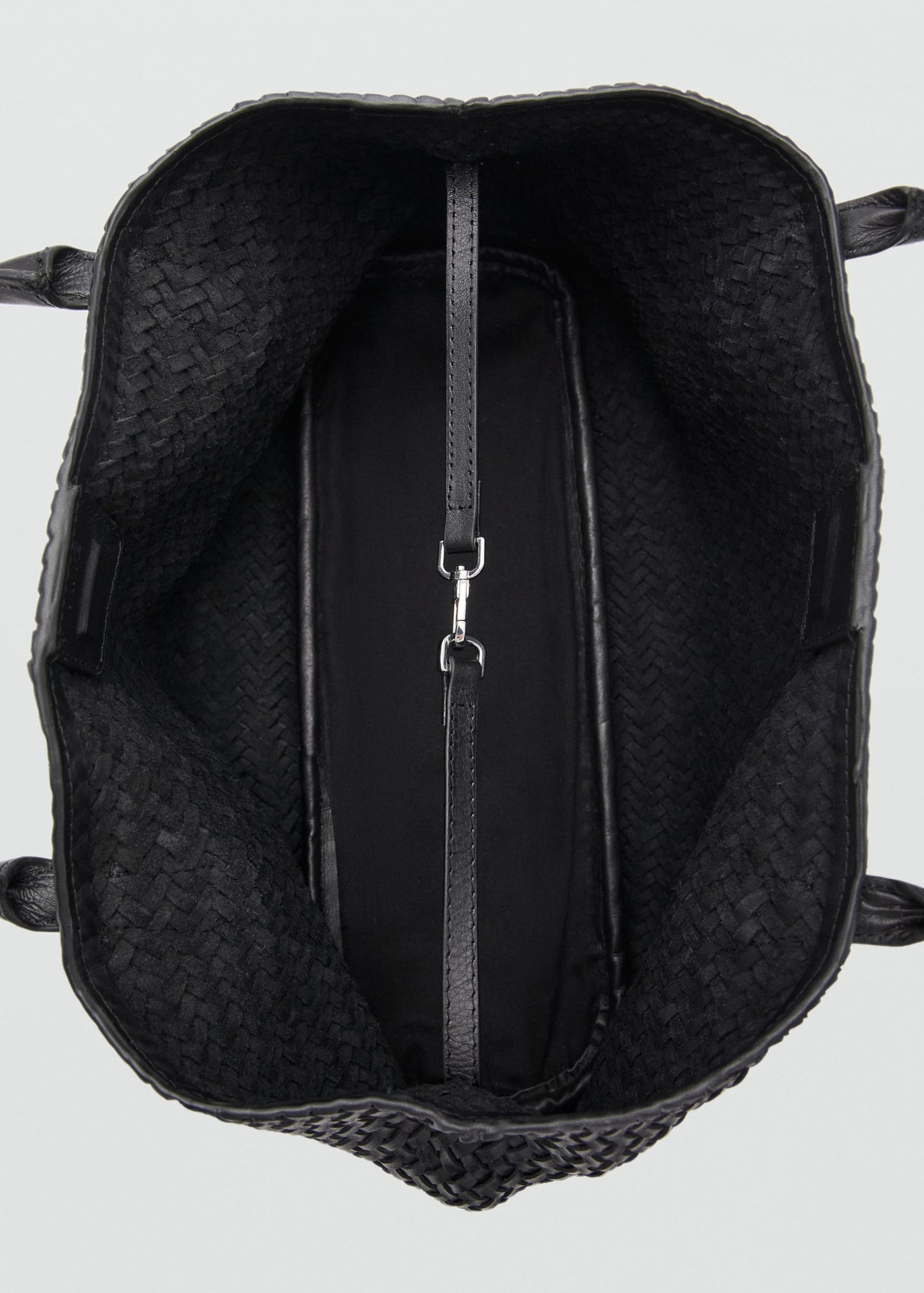 Braided leather bag