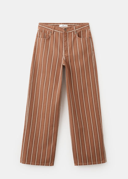 Straight striped jeans