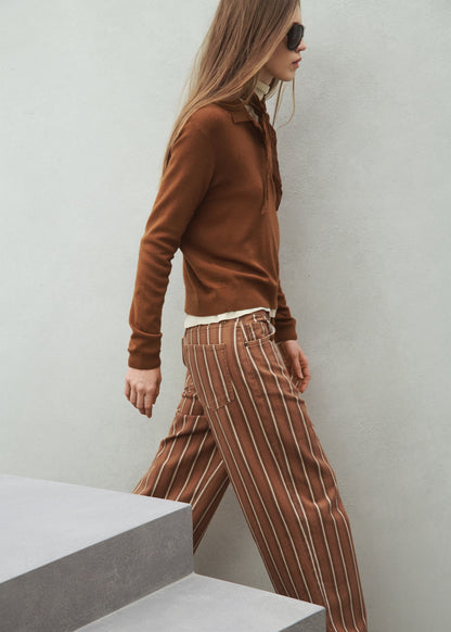 Straight striped jeans