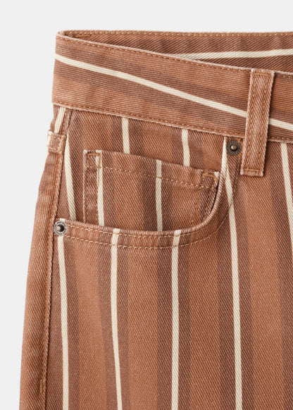 Straight striped jeans