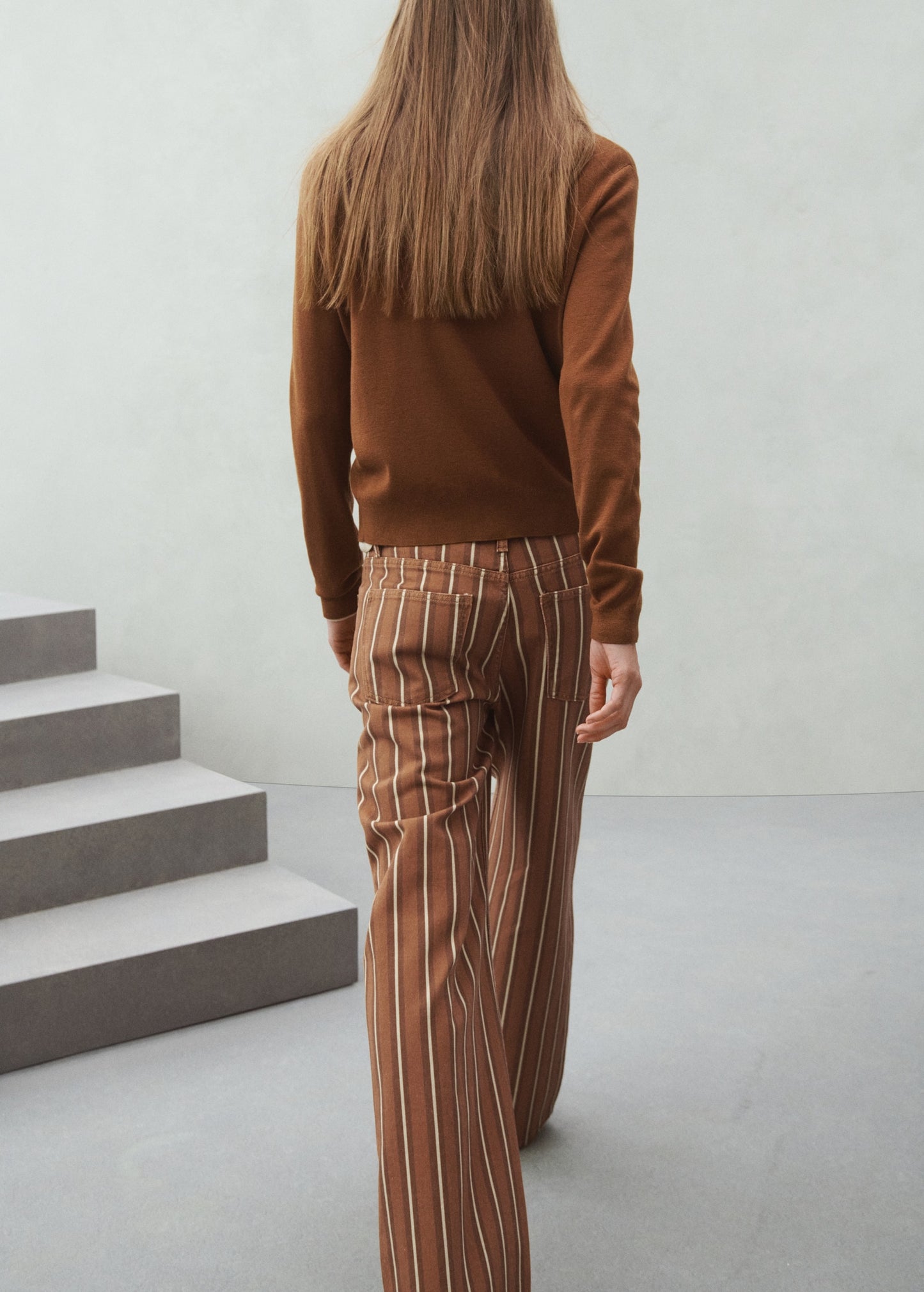 Straight striped jeans