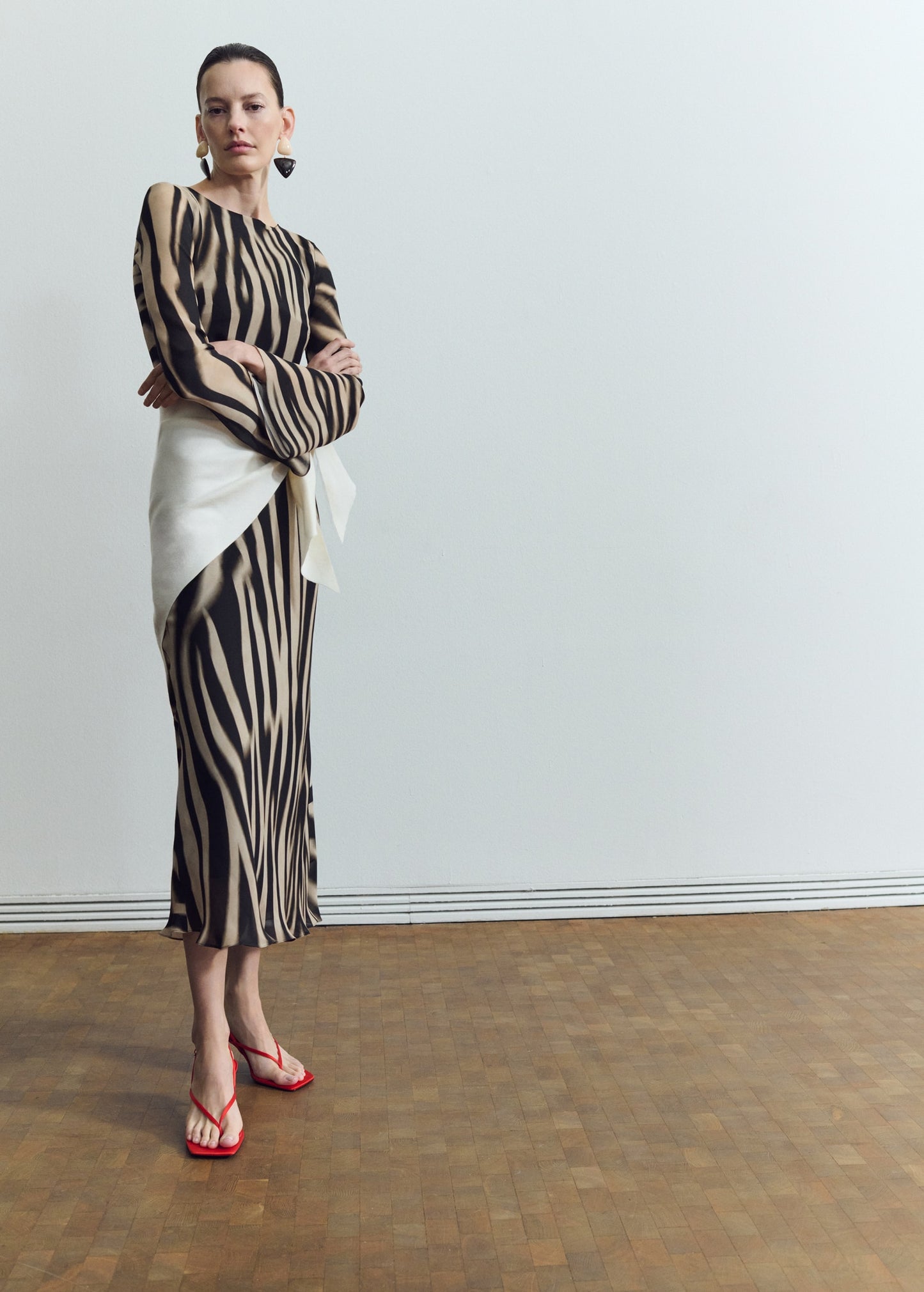 A-line animal-print dress