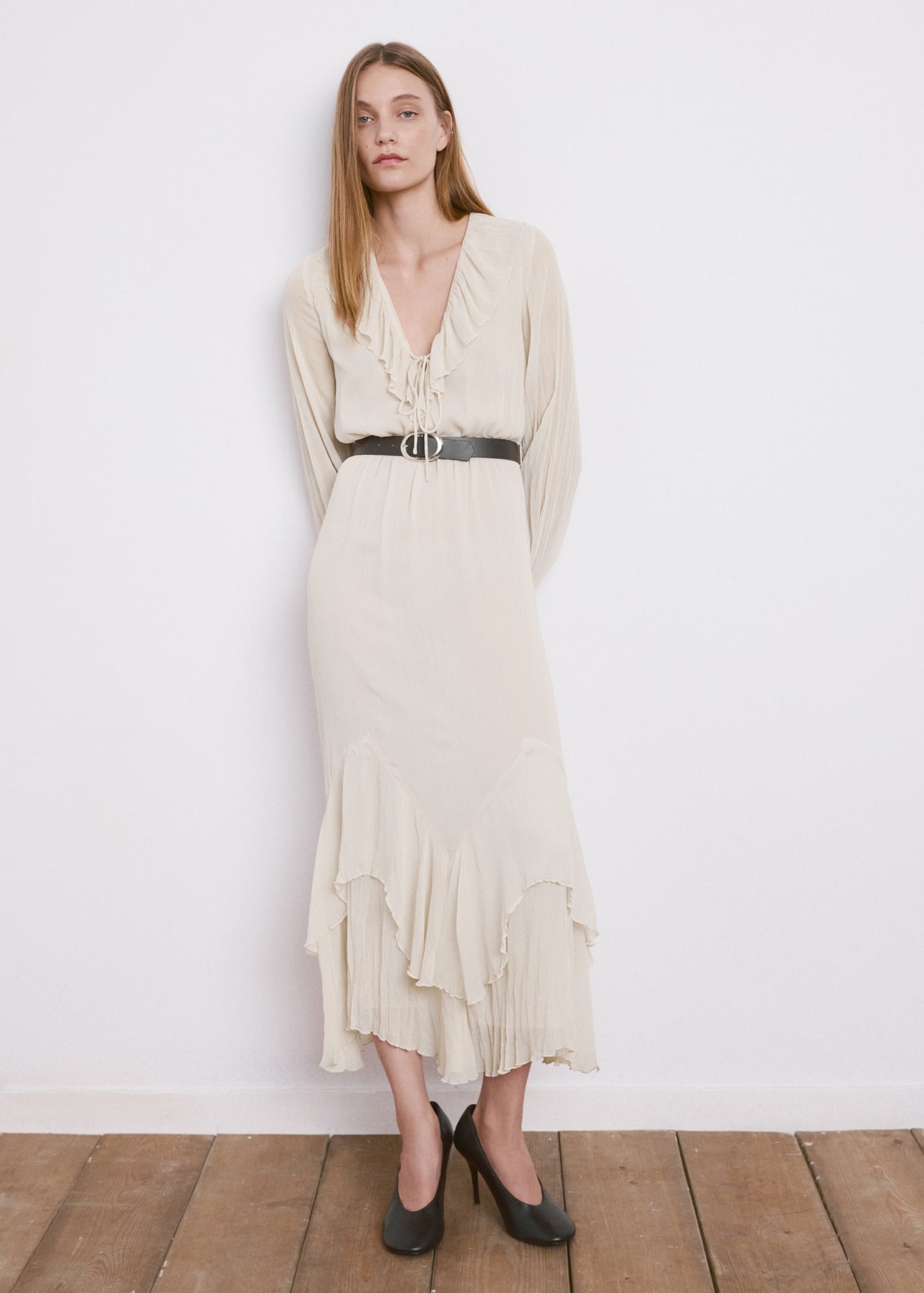 Long ruffled dress