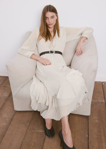 Long ruffled dress