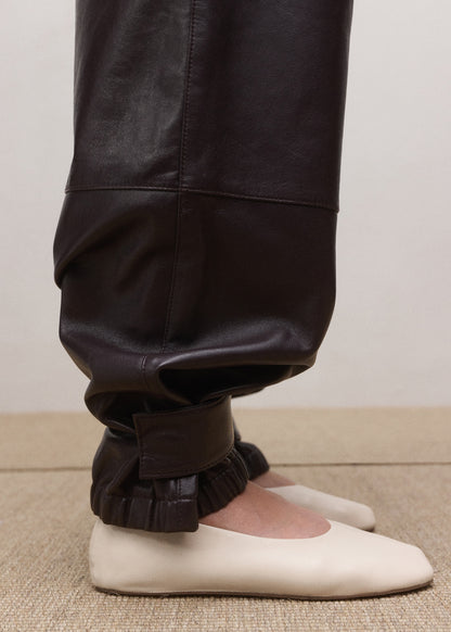 Leather ballet flats