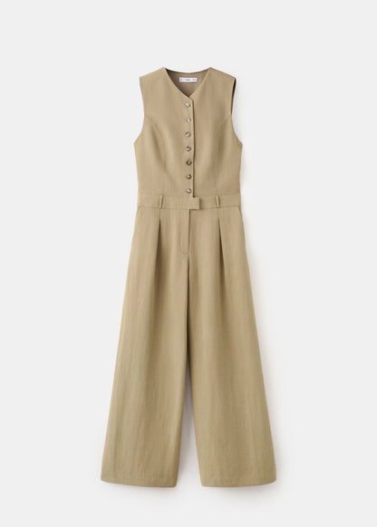 Lyocell combined jumpsuit